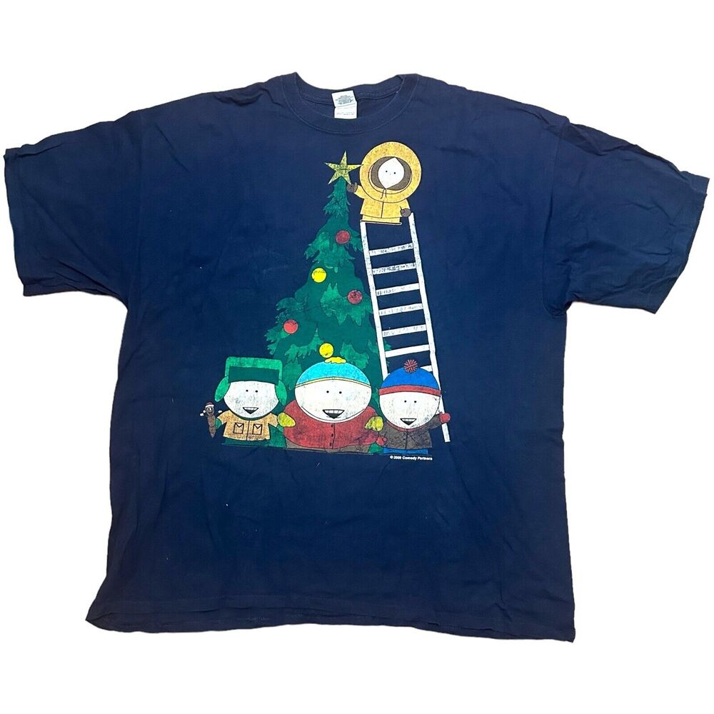 Festive Navy Graphic Tee
